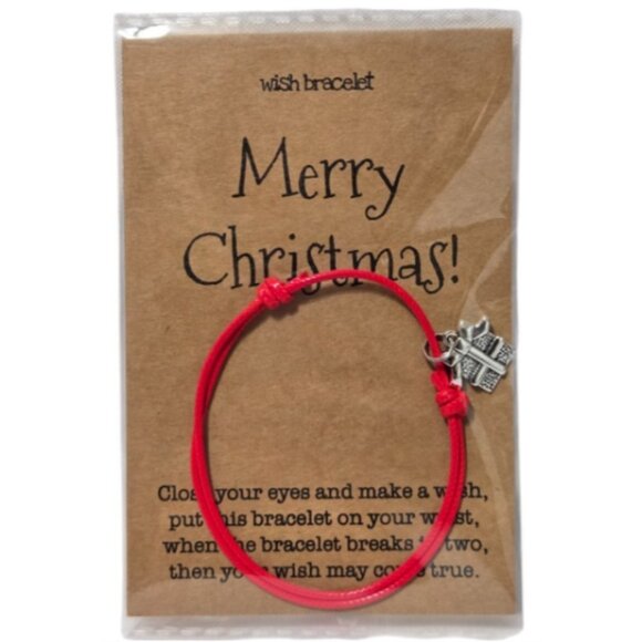 2 Pc. Women Adjustable Christmas Nylon Rope  Wish Bracelet (One Size) NWT - Picture 5 of 7